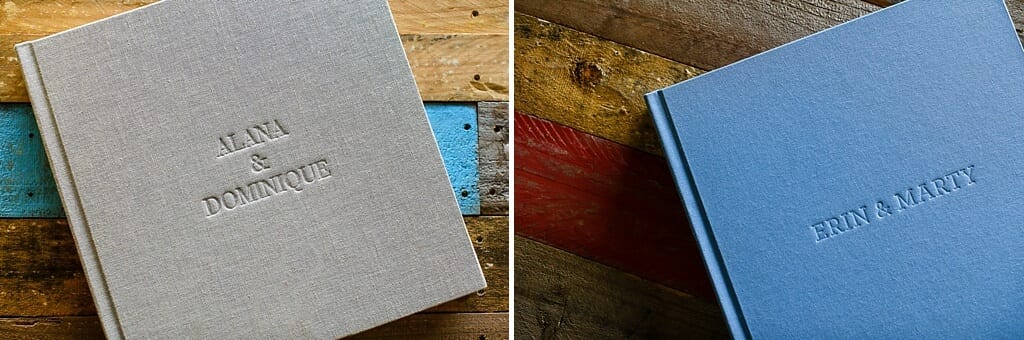 Linen Cover options for our Southern Highlands and South Coast Wedding Album